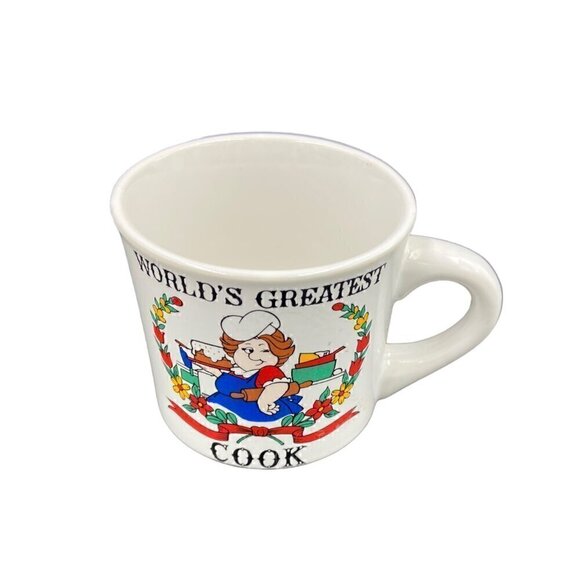 Vintage 90s Worlds Greatest Cook Retro Coffee Mug Gift Idea Papel Gifts - Picture 8 of 10